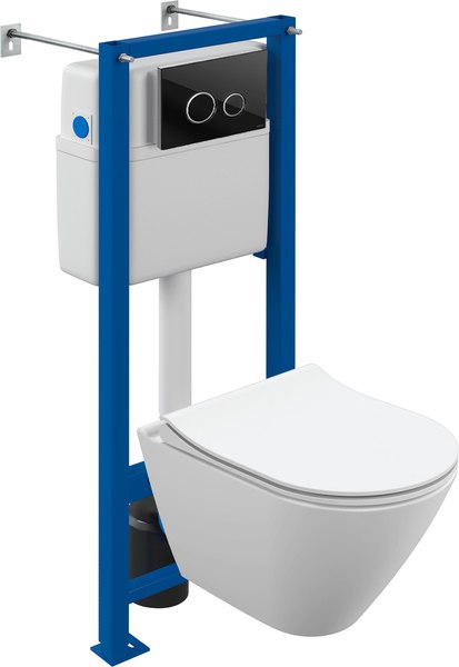 Унитаз подвесной с инсталляцией Cersanit City Smart CO DPL EO Slim - фото