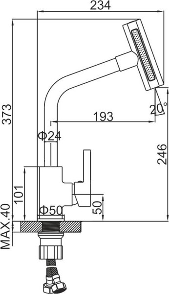 Смеситель Ledeme L4099D-4