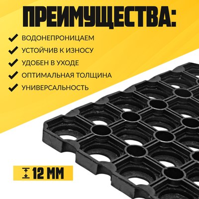 Коврик грязезащитный Sundays Home 50x80см / 92202