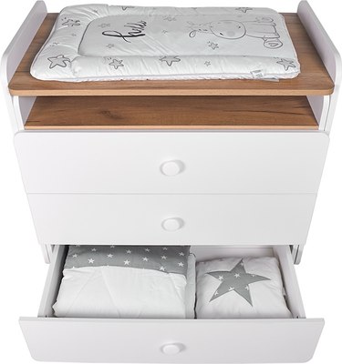 Комод пеленальный Polini Kids Ameli 3010 / 0002761.174 (белый/дуб крафт золотой)