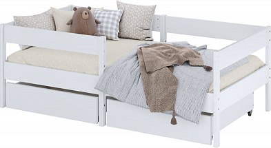 Кровать-чердак детская Polini Kids Simple 3435 с ящиками / 0002803.9 - фото