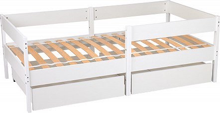 Кровать-чердак детская Polini Kids Simple 3435 с ящиками / 0002803.9