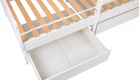 Кровать-чердак детская Polini Kids Simple 3435 с ящиками / 0002803.9