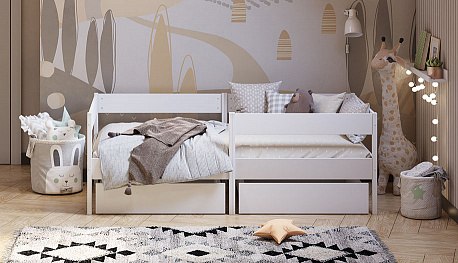 Кровать-чердак детская Polini Kids Simple 3435 с ящиками / 0002803.9