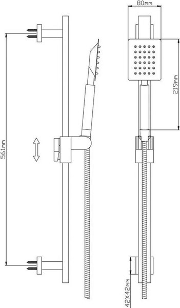 Душевой гарнитур Diadonna Д64-0130S
