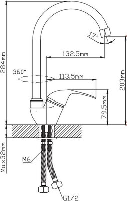 Смеситель Diadonna Д51-150