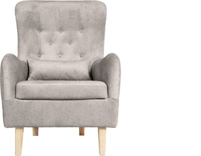 Кресло мягкое KRONES Калипсо (велюр светло-серый)