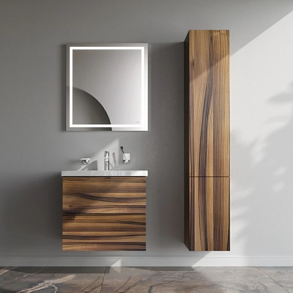 Шкаф-пенал для ванной AM.PM Gem M90CHL0306HF (левый, ореховый)