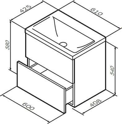 Тумба под умывальник AM.PM Gem M90FHX0602HF