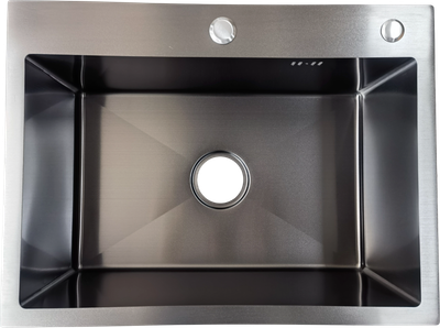 Мойка кухонная Saniteco 5045 PVD (с сифоном, дозатором и коландером) - фото