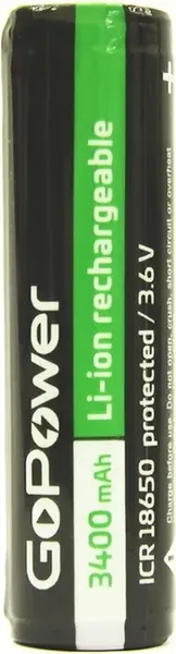 Аккумулятор GoPower 18650 Li-ion 3.6В 3400мАч / 00-00015350