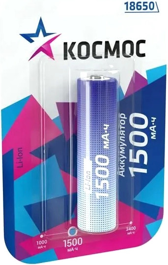 Аккумулятор Космос KOC18650Li-ion15UBL1 - фото