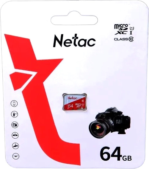 Карта памяти Netac MicroSD P500 ECO 64GB (NT02P500ECO-064G-S) - фото