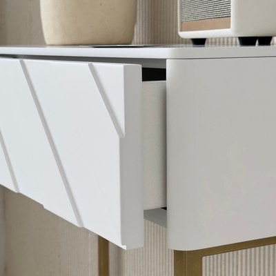 Консольный столик Shtabe Elifa 8011 (RAL 9003/RAL 9003/золото)