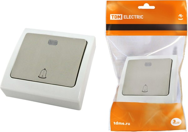 Кнопка звонка TDM Вуокса SQ1803-0107