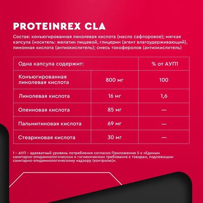 Пищевая добавка ProteinRex Cla Fat Burner конъюгированная