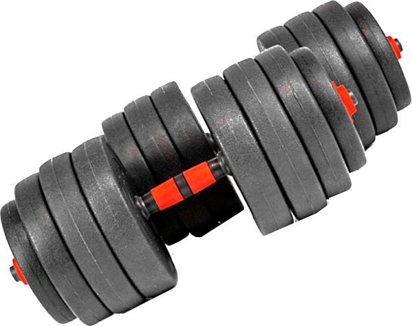 Набор гантелей Ametist С соединительным грифом - фото