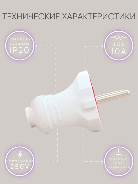 Вилка штепсельная Horoz 300.000.701