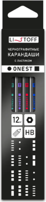 Набор простых карандашей Listoff Onest / КЧГОЛ120003 - фото