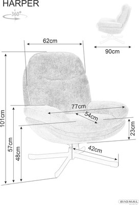 Кресло мягкое Signal Harper