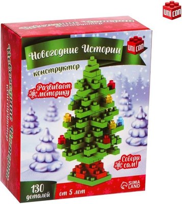 Конструктор Unicon Новогодние истории. Елка 9112 / 7820373 - фото