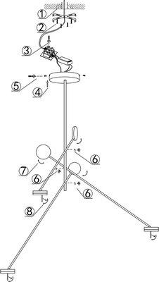 Люстра Kinklight Некси 09440-3A.19(3000K)
