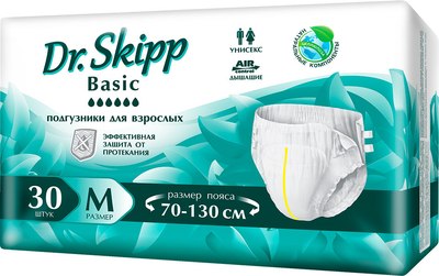 Подгузники для взрослых Dr.Skipp Basic р.M - фото