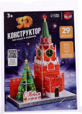 Конструктор Unicon Спасская Башня 3D / 10367189