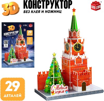 Конструктор Unicon Спасская Башня 3D / 10367189