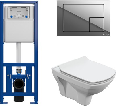 Унитаз подвесной Cersanit Carina New Clean On с инстал. Link Pro - фото