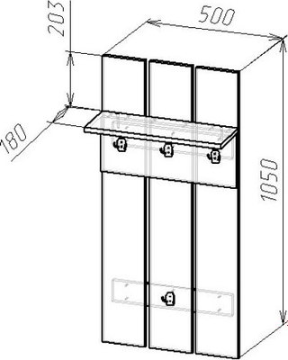 Вешалка для одежды Мебель-Класс Тайм-2