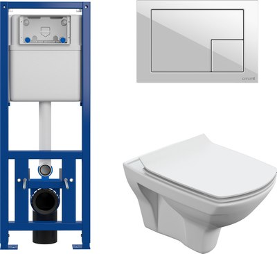 Унитаз подвесной Cersanit Carina New Clean On с инстал. Link Pro - фото