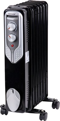 Масляный радиатор Sonnen DFN-07BL / 455310 (черный) - фото