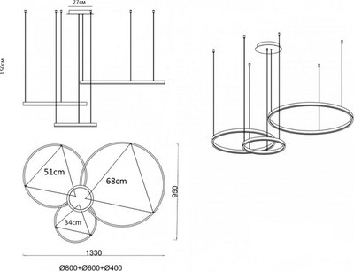 Люстра Kinklight Лаура 08246.12PA