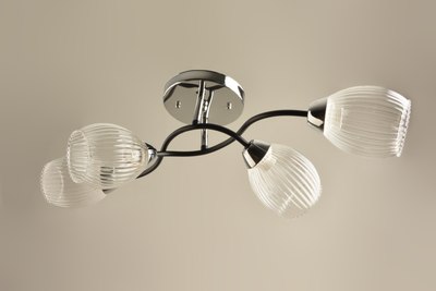 Потолочный светильник Mirastyle BL-7625/4 CR+BK