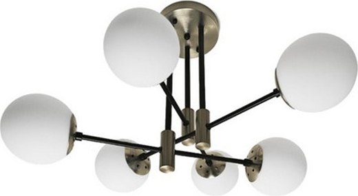 Потолочный светильник Mirastyle BL-8316/6 SN+BK - фото