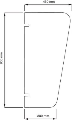 Перегородка для писсуара Jaquar JSE-CHR-810UC450X