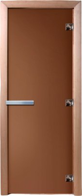 Стеклянная дверь для бани/сауны Doorwood 210х80 / DW01313 - фото