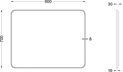 Зеркало Roxen Simon 510205-90B