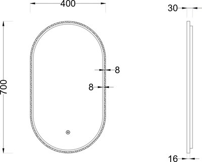 Зеркало Roxen Grown 510200-70B