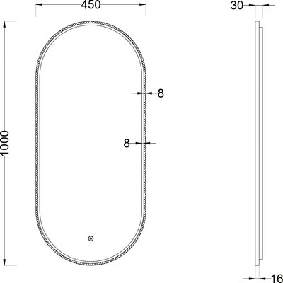 Зеркало Roxen Grown 510200-100B