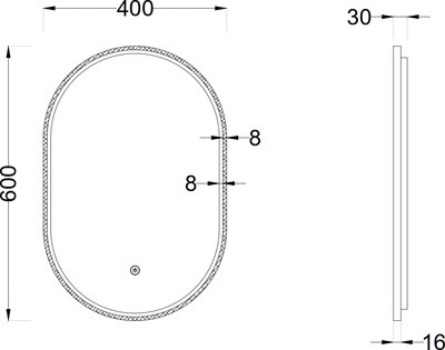 Зеркало Roxen Grown 510200-60GM