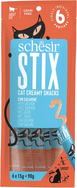 Лакомство для кошек Schesir Stix с лососем - фото