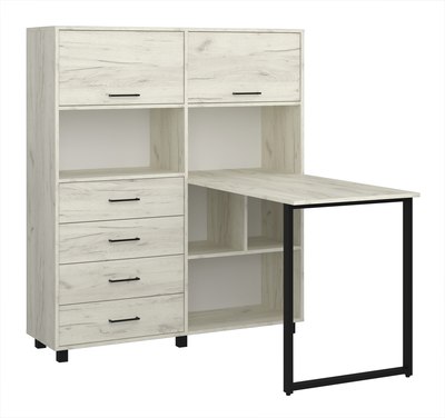 Письменный стол Премиум Персона-13 (дуб крафт белый) - фото