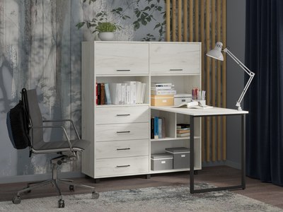 Письменный стол Премиум Персона-13 (дуб крафт белый)