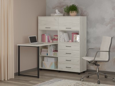 Письменный стол Премиум Персона-13 (дуб крафт белый)