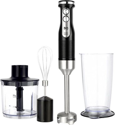 Блендер погружной BQ HB522PS (черный/стальной) - фото