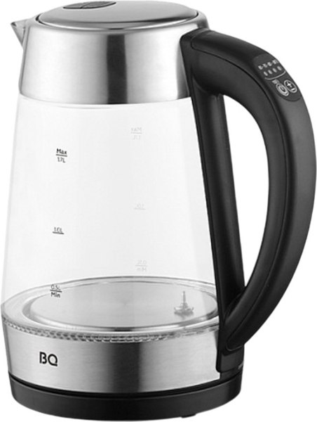 Электрочайник BQ KT1700G (черный/стальной) - фото