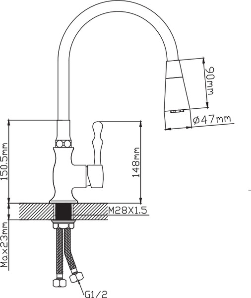 Смеситель Potato Р4188-6