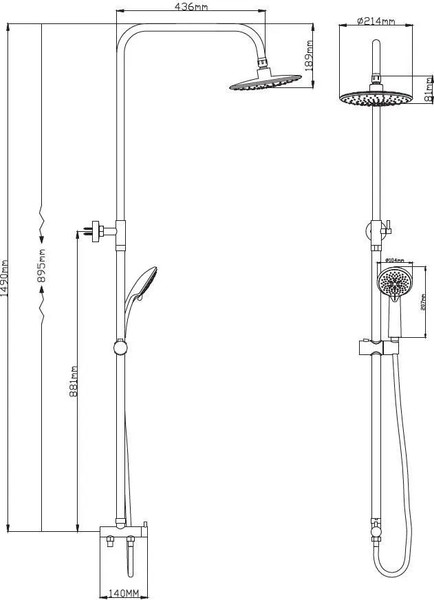 Душевая система Diadonna Д65-35001